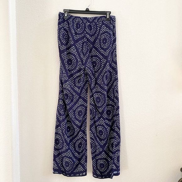 Sanctuary Womens Pants Blue‎ White Dots Drawstring Pockets Pull On Size Medium - Picture 10 of 11